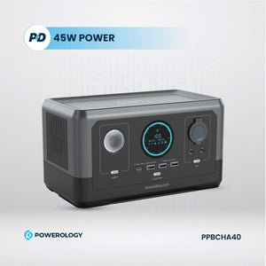 Powerology Portable Power Generator Fast Charging 76800mAh 300W - Black