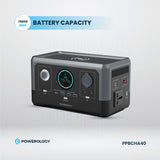 Powerology Portable Power Generator Fast Charging 76800mAh 300W - Black