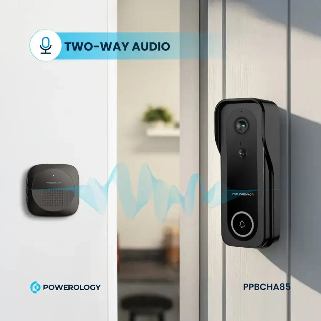 Powerology Smart Doorbell Camera - Black Powerology Smart Doorbell Camera - Black