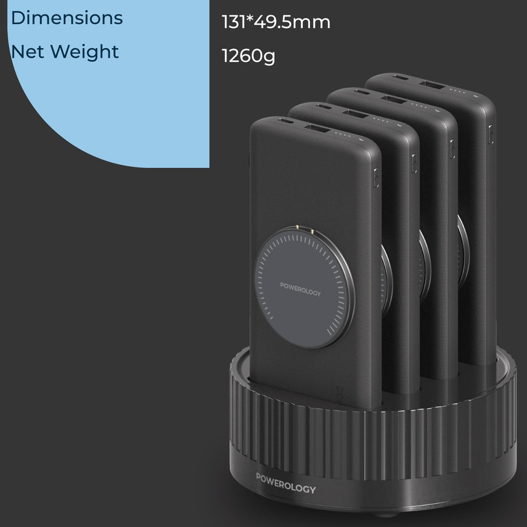 Powerology 4 in 1 Station 10000mAh PD 100W QC Wireless Power Bank Powerology 4 in 1 Station 10000mAh PD 100W QC Wireless Power Bank