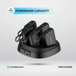 Powerology × 5 10000mAh Power Bank Station