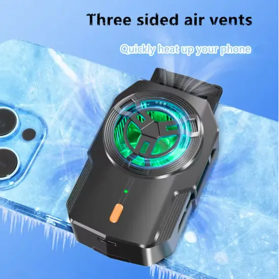 S17 Mobile Phone Semiconductor Cooling Fan Radiator 2400mAH Back Clip Game Cooler S17 Mobile Phone Semiconductor Cooling Fan Radiator 2400mAH Back Clip Game Cooler