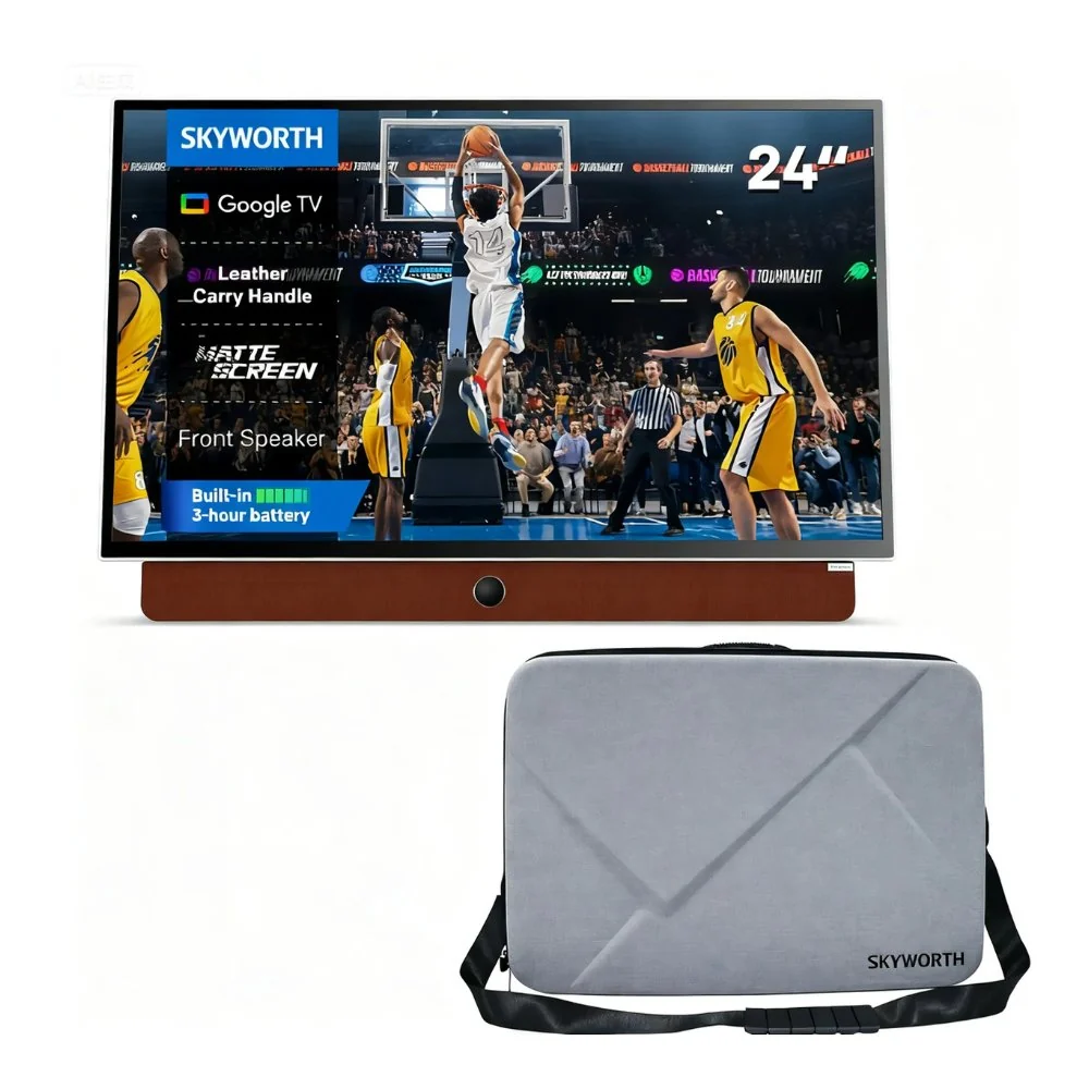 Skyworth 24-Inch Portable Google Smart TV with Carry Case Qatar