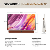 Skyworth Portable Smart Television with Carry Case