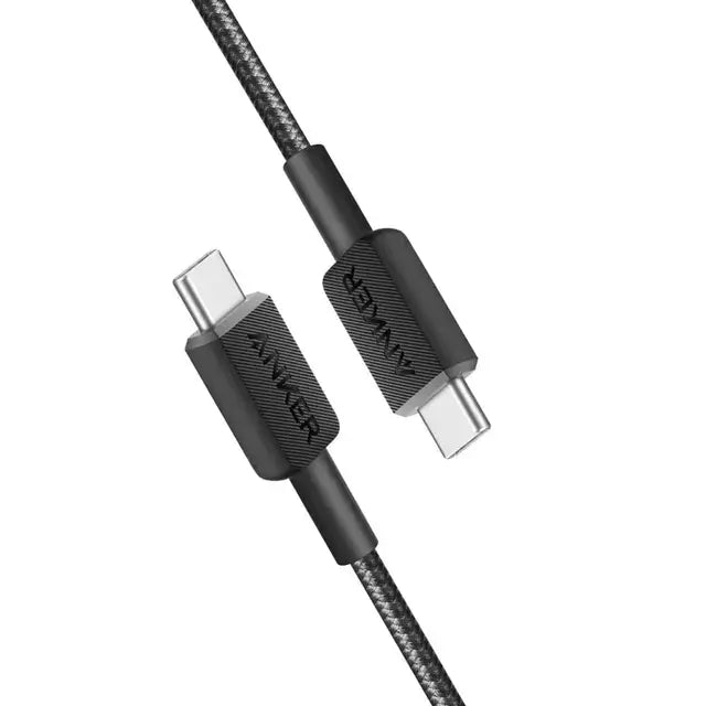 Anker USB-C to USB-C Cable (3 ft,240W, braided) Black A81D5H11 Anker USB-C to USB-C Cable (3 ft,240W, braided) Black A81D5H11