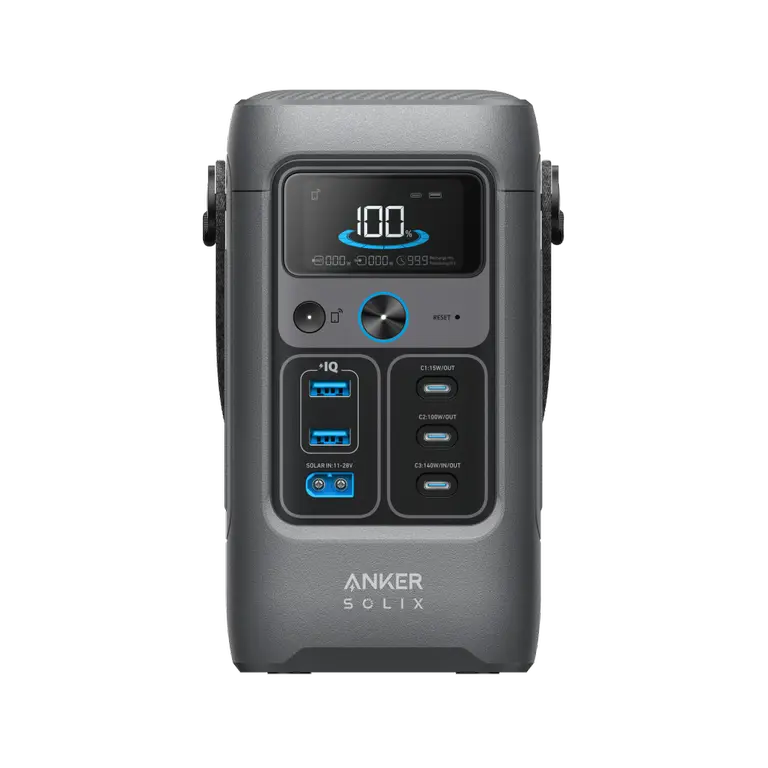 محطة طاقة محمولة Anker SOLIX C200 DC - 60,000 مللي أمبير (192 وات في الساعة) | 200 وات 