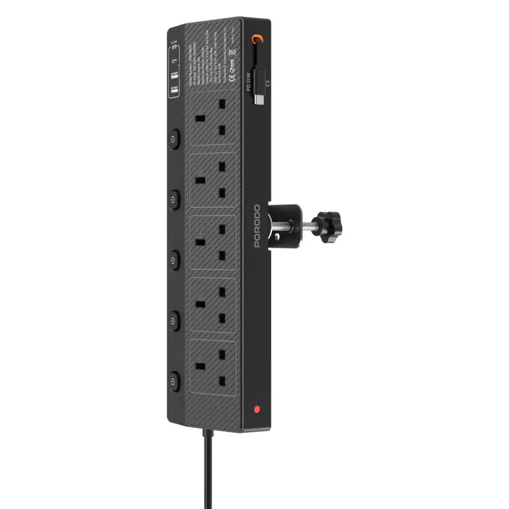 Porodo Voltguard Multi-Port Power Socket PD 20W Porodo Voltguard Multi-Port Power Socket PD 20W