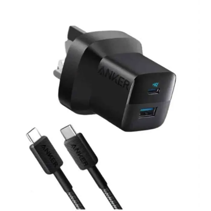 Anker 323 Charger With USB-C To USB-C Cable Black (B2331K11) Anker 323 Charger With USB-C To USB-C Cable Black (B2331K11)