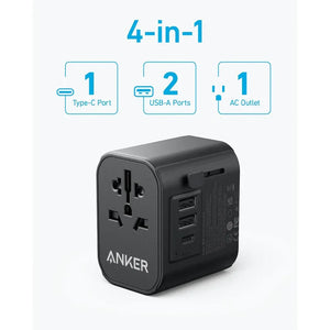 محول شحن Anker PowerExtend للسفر بقوة 30 وات مع شاحن USB C A9212