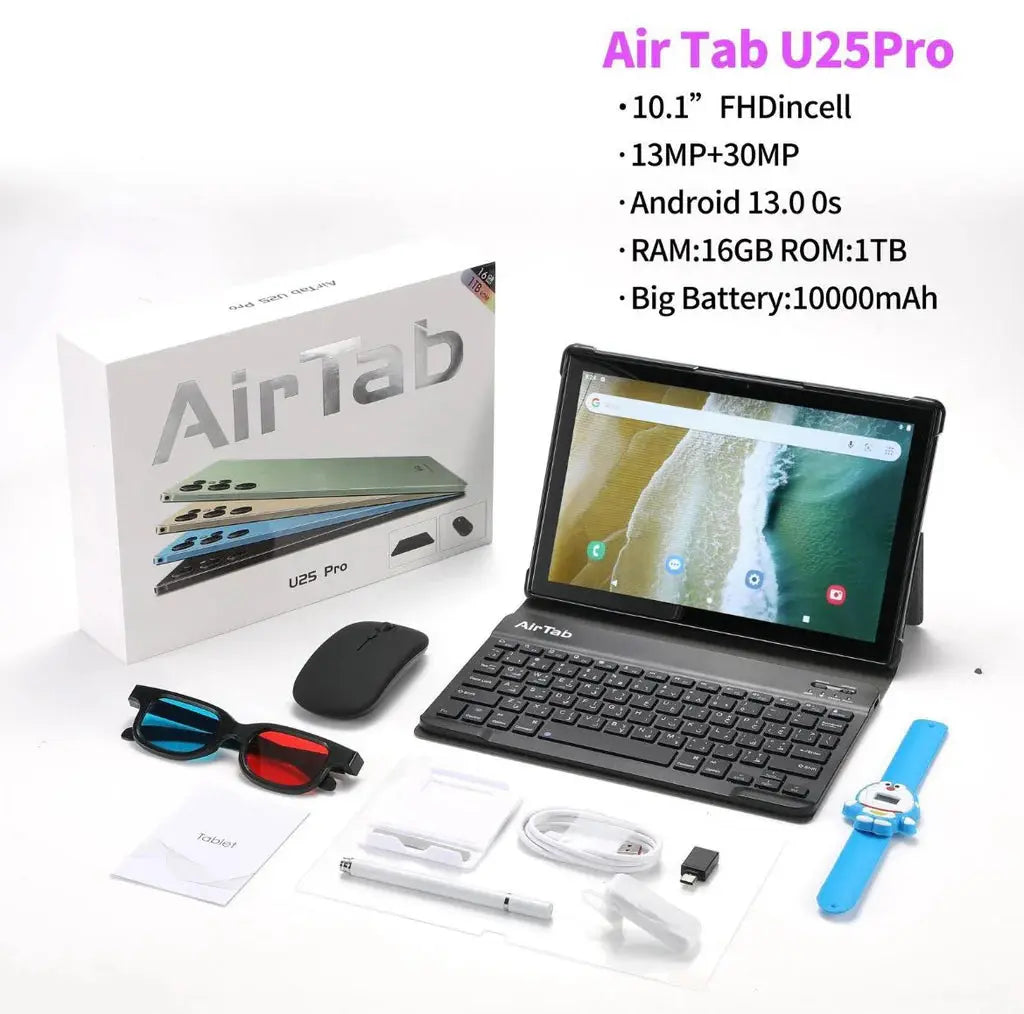 AirTab U25 PRO 16GB RAM 1TB ROM Dual Sim Android Tablet AirTab U25 PRO 16GB RAM 1TB ROM Dual Sim Android Tablet